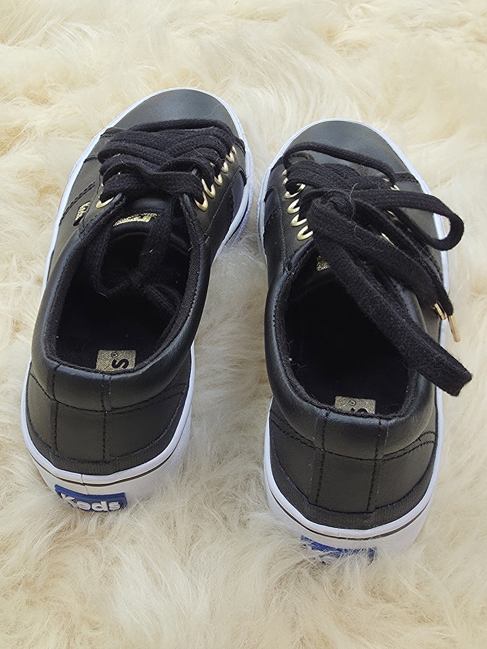 Keds Women's Black Leather Platform Sneaker Jump Kick Duo Size 5 - Picture 4 of 5